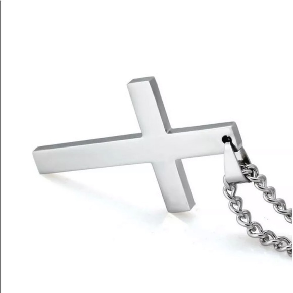 Alloy silver plated men/women necklace stainless s - Picture 3 of 6